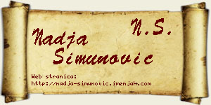 Nadja Simunović vizit kartica